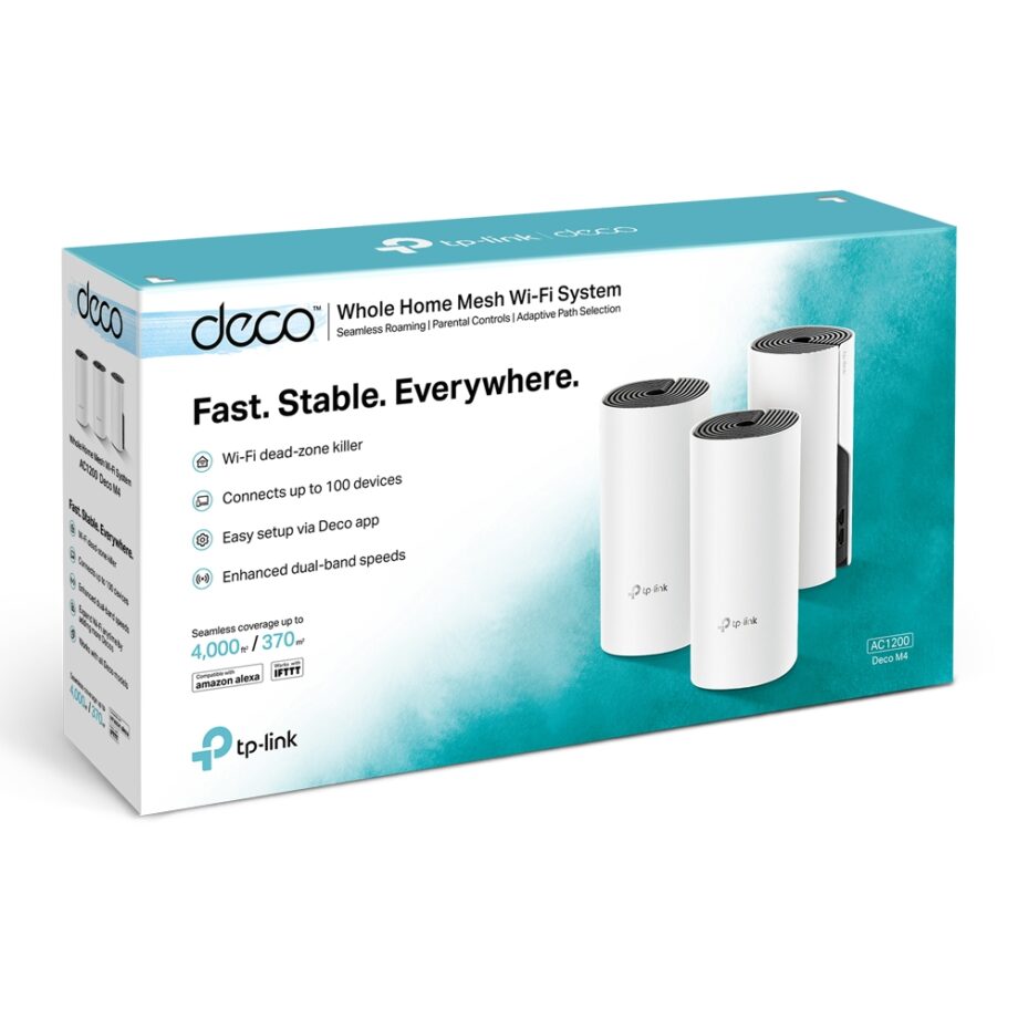 Tp-Link Deco M4 AC1200 Whole Home Mesh Wi-Fi System (Pack of 3) Price in Dubai, UAE - Image 3