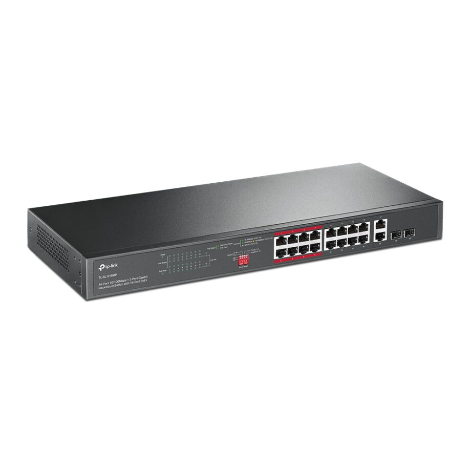 Tp-Link TL-SL1218MP 16-Port 10/100 Mbps + 2-Port Gigabit Rackmount Switch Price in Dubai, UAE - Image 2