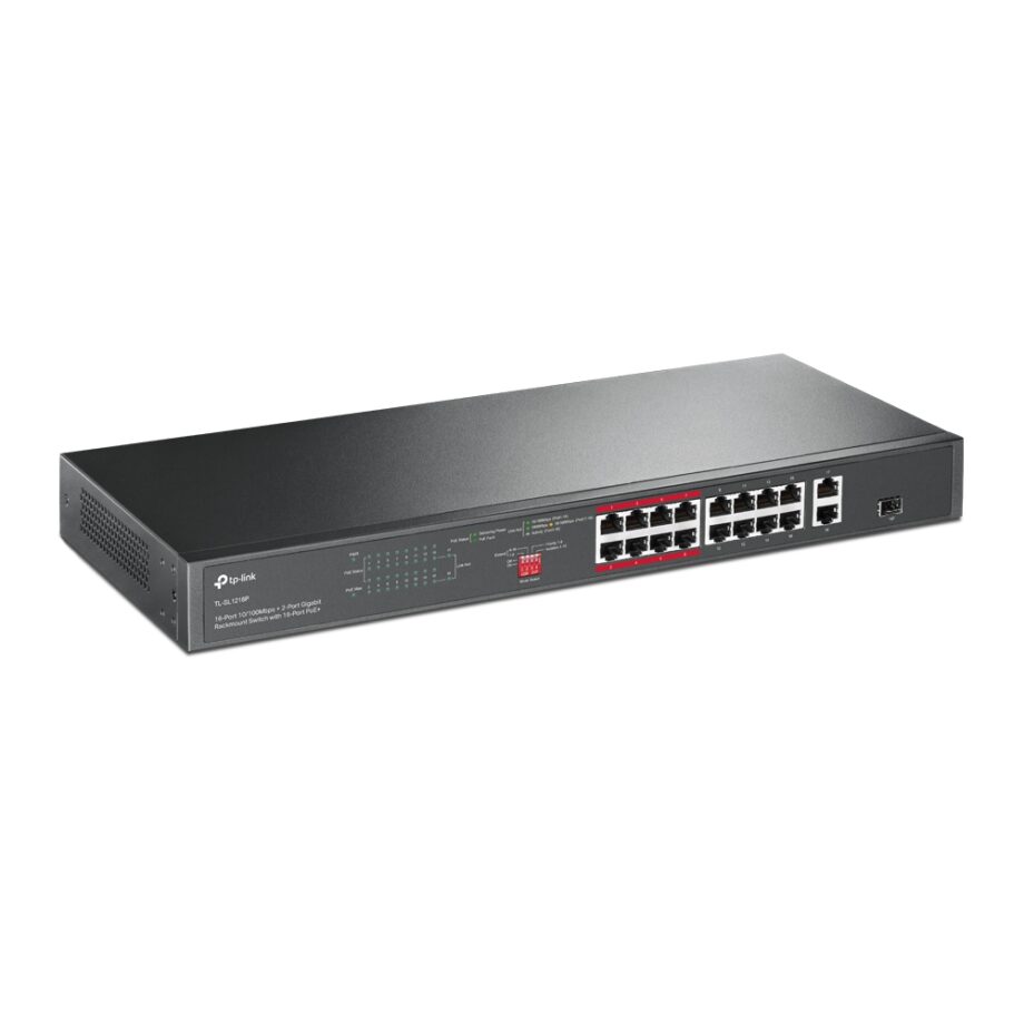 Tp-Link TL-SL1218P 16-Port 10/100 Mbps + 2-Port Gigabit Rackmount Switch Price in Dubai, UAE - Image 2