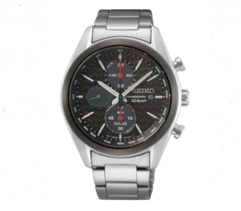 Seiko Solar Chronograph Quartz Analog Black Dial Men's Watch Price in Dubai, UAE