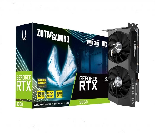 Zotac GeForce RTX 3060 Twin Edge OC 12GB GDDR6 1 Gaming Graphics Card in Dubai, UAE